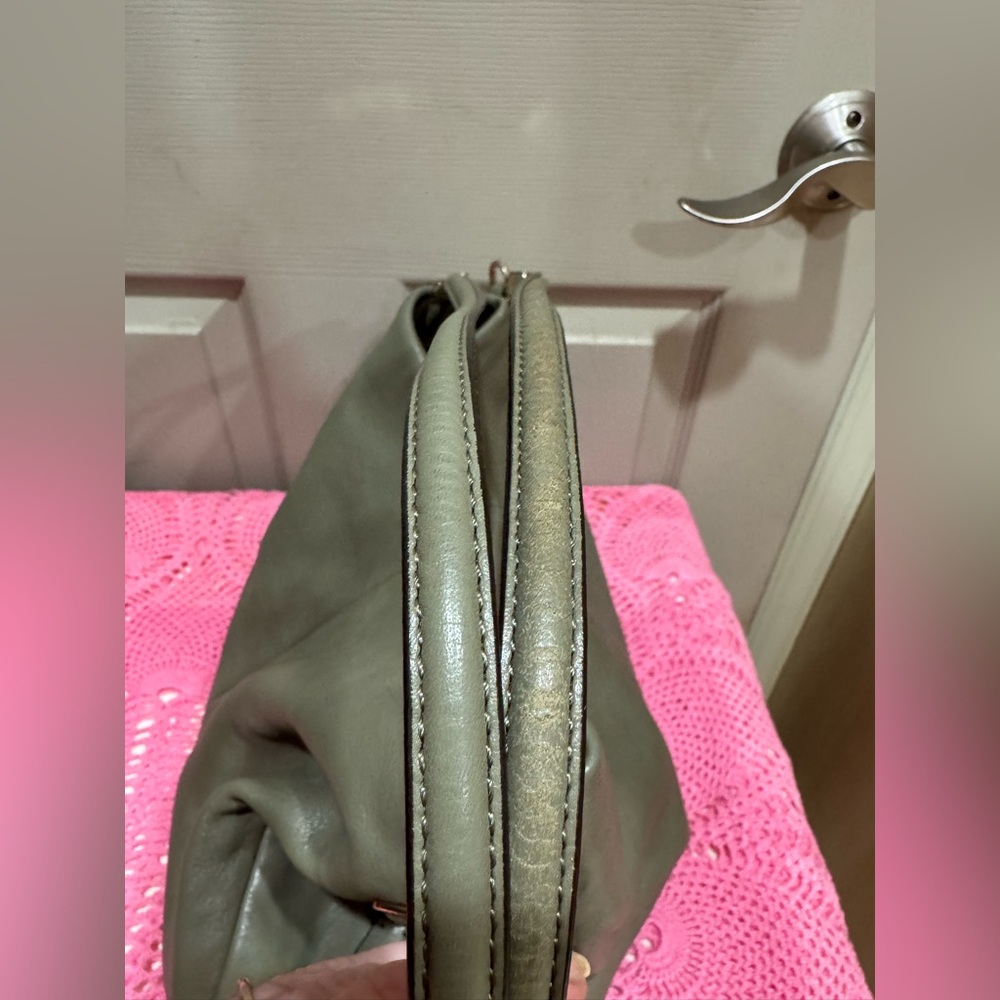 COACH Madison Phoebe Slouch Hobo Shoulder Bag Pebbled Olive Green Leather Purse - Picture 7 of 16